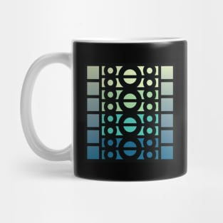 “Dimensional Planets & Moons” - V.5 Blue/Green - (Geometric Art) (Dimensions) - Doc Labs Mug